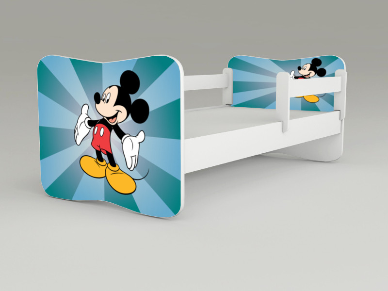 Detská posteľ s odnímateľnými zábranami Mickey